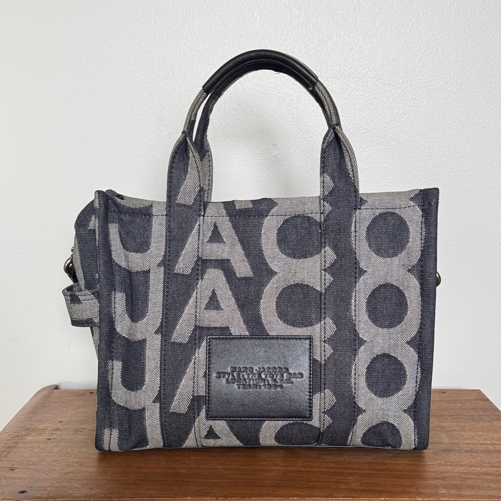 Marc Jacobs Black Logo Canvas Tote